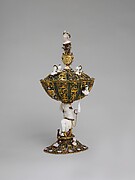 Cup and Cover Supported by an Enchained Turk
