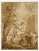 The Rest on the Flight into Egypt (with a Truncated Pyramid on the Right)