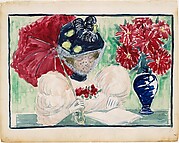 1r. A Woman Reading a Book; 1v. Blank