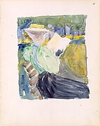 4r. A woman reading in the park; 4v. Blank