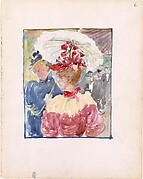 6r. Two women conversing on the street; 6v. blank