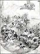 Sketch for a Ceiling with an Allegory of Fortitude and Wisdom