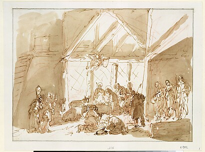 The Nativity of Christ, with Shepherds and Kings in Adoration