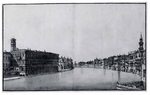 The Grand Canal, with the Fabbriche Nuove on the Left and Campanile of Santi Apostoli on the Right