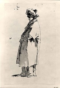 Man with an Elaborate Headdress, Facing Left