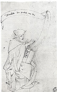 Seated Man with a Book and a Scroll