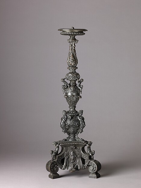 Candlestick Supported by Putti (pair with .1380)