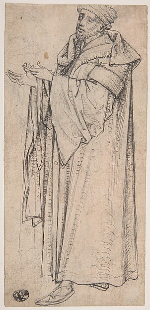 Standing Scholar (Prophet?) Turned to the Right (Recto); Standing Scholar (Prophet?) Turned to the Left (Verso)