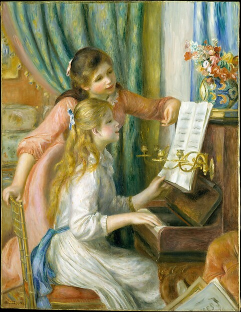 Two Young Girls at the Piano