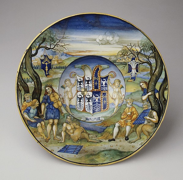 Armorial Plate (tondino): The story of King Midas