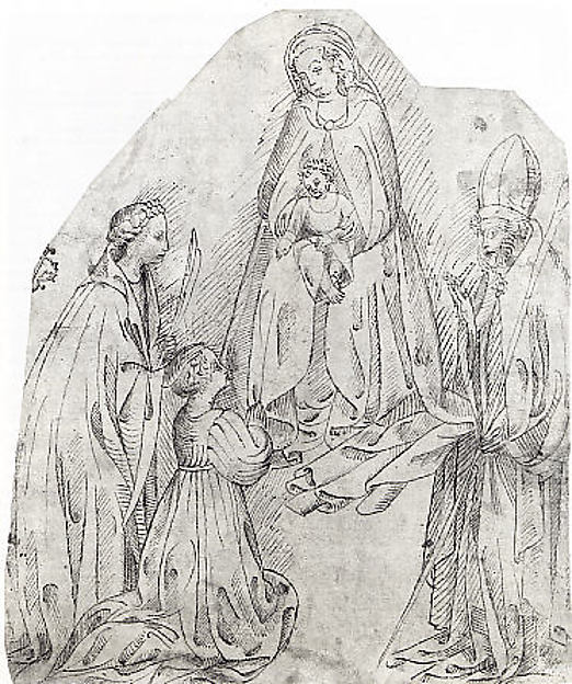 The Madonna and Child with a Female Martyr Saint, a Bishop Saint, and a Female Donor