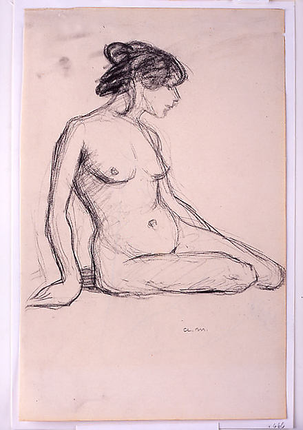 Seated Female Nude in Profile