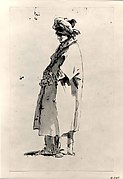 Man with an Elaborate Headdress, Facing Left