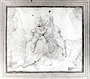 Madonna and Child Seated on a Cloud