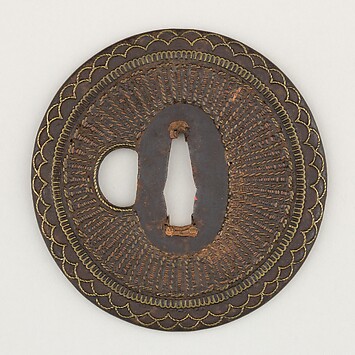 Koike Izumi no Kami Naomasa - Sword guard (Tsuba) Depicting Crests