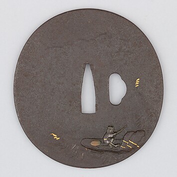 Sword Guard (Tsuba) with Lily Motif (百合図鐔) - Japanese - The