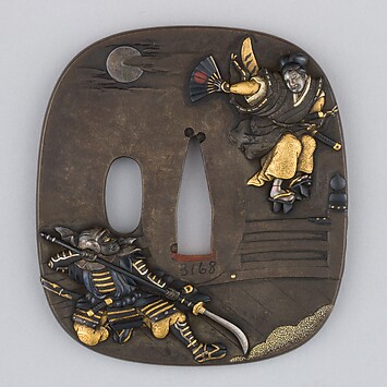 Sword guard (Tsuba) With the Motif of Lǐ Bái Viewing a Waterfall