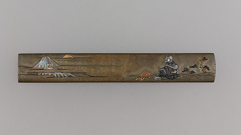 Knife Handle (Kozuka), Pair of Grip Ornaments (Menuki), Sword