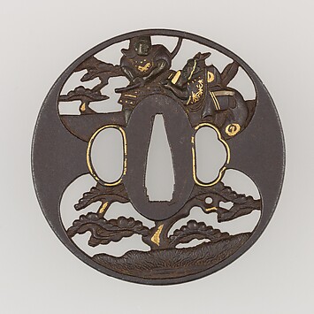 Inscribed by 石黒政常 Ishiguro Masatsune - 波濤に岩上鷹図大小