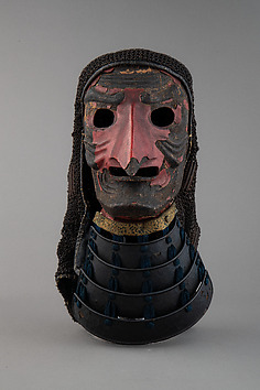 Image for Full Mask (Sōmen) with Gorget and Mail Hood