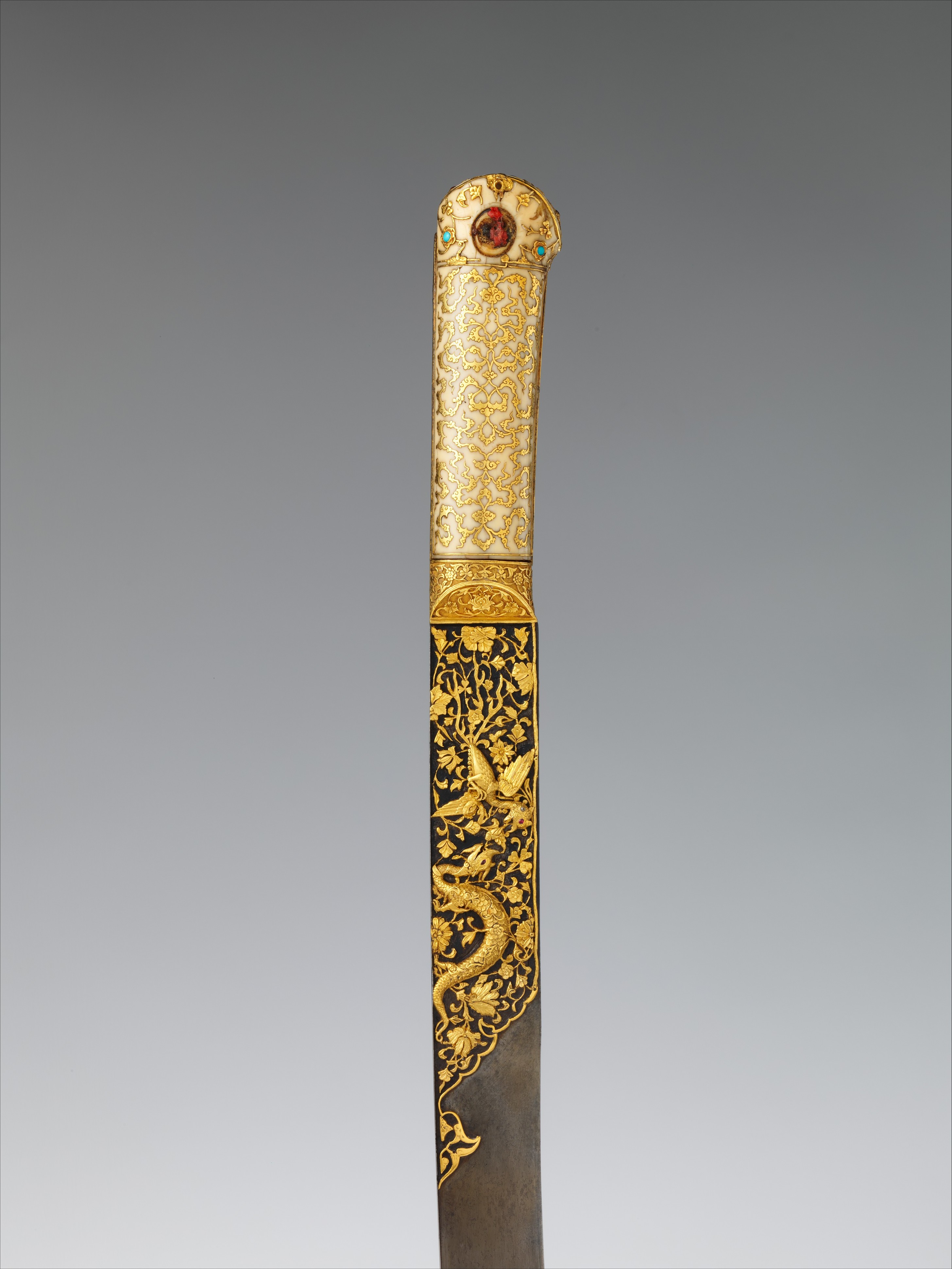 Workshop of Ahmed Tekelü, Short Sword (Yatagan) from the Court of Süleyman  the Magnificent (reigned 1520–66), Turkish, Istanbul