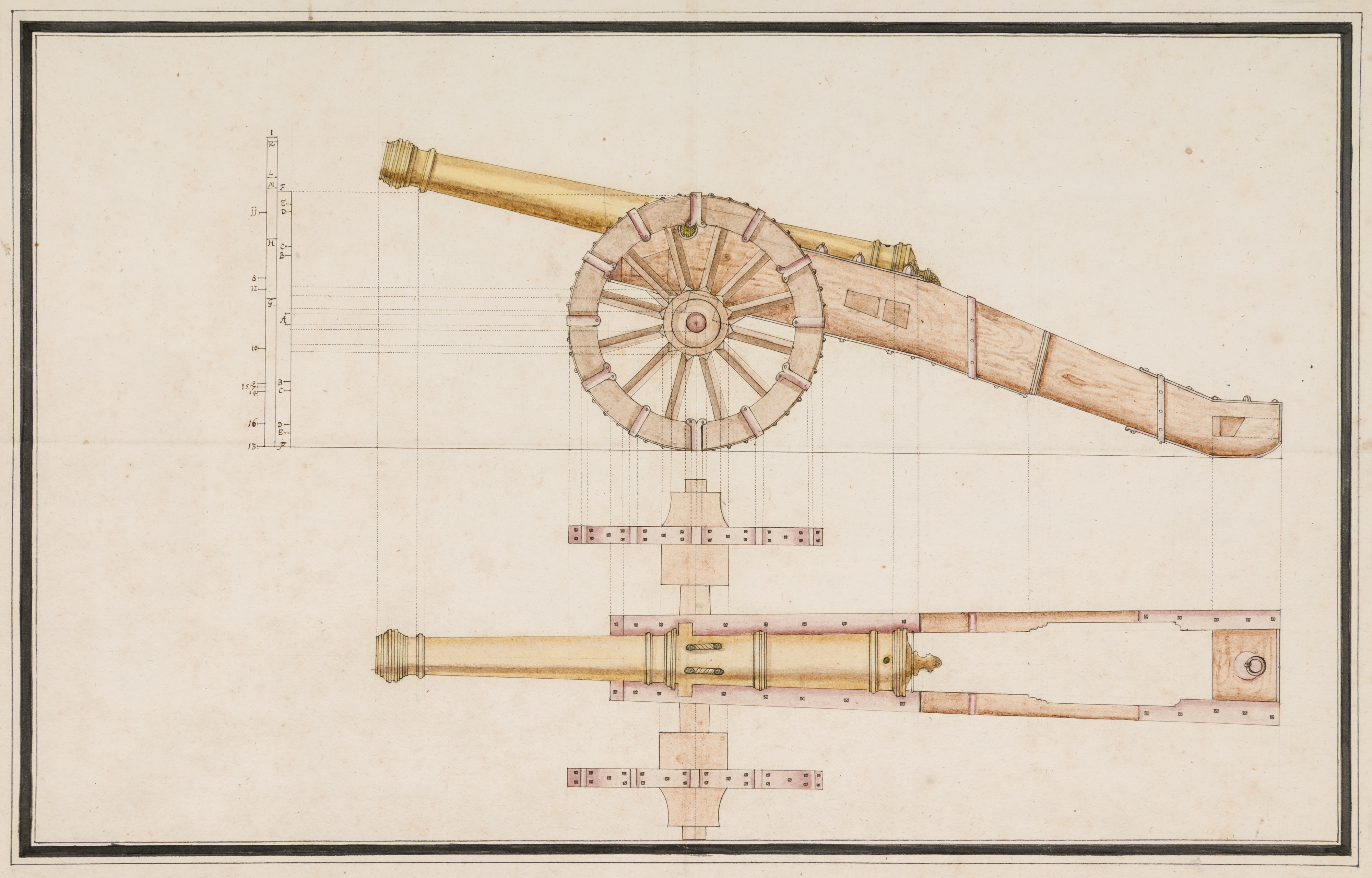 Construction Drawing of a Cannon Western European The Metropolitan