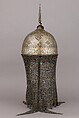 Helmet (Khula Khud), Steel, gold, brass, Persian, Qajar