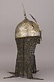 Helmet (Khula Khud), Steel, gold, brass, Persian, Qajar
