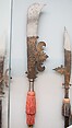 Glaive, Steel, gold, polychromy, wood, textile, Italian, Venice