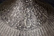 Helmet, Steel, iron, silver, copper alloy, Turkey, possibly Istanbul, in the style of Turkman armor