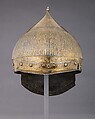 Burgonet in Oriental Fashion (Zischägge), Steel, gold, brass, German, probably Nuremberg