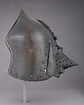 Helmet (Bascinet) with Detachable Visor, Steel, leather, probably German