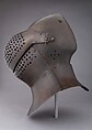 Visored Bascinet, Steel, probably German or French