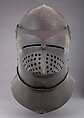 Visored Bascinet, Steel, probably German or French