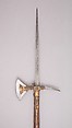 Staff Weapon, Steel, leather, gold, textile, Italian