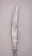 Glaive of the Bodyguard of Giovanni Battista Bourbon del Monte (1541–1615), Steel, wood (oak), textile, brass, gold, Italian, Brescia