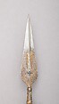 Spontoon, Steel, wood (beech), iron, brass, textile, gold, Italian, Savoy