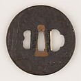 Sword Guard (Tsuba), Iron, gold, silver, lacquer, copper, Japanese