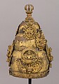 Vajracarya Priest's Crown, Copper, gold, crystal, turquoise, Nepalese