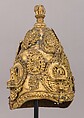 Vajracarya Priest's Crown, Copper, gold, crystal, turquoise, Nepalese