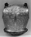 Helmet, Breastplate, and Backplate, Signed on the backplate by D. G. V. Lochorst (Flemish, possibly Antwerp, active ca. 1575), Steel, leather, textile (velvet, wool), Flemish, possibly Antwerp