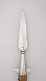 Boar Spear, Steel, wood, leather, possibly French