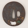 Sword Guard (Tsuba), Iron, copper-gold alloy (shakudō), copper-silver alloy (shibuichi), gold, bronze, copper, Japanese