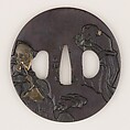 Sword Guard (Tsuba), Copper-gold alloy (shakudō), copper, gold, copper-silver alloy (shibuichi), Japanese