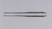 Split Hair Dressing Tool (Kogai), Iron, Japanese