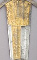 Cinquedea, Steel, gold, copper alloy, horn, brass, Italian, possibly Emilia