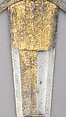Cinquedea, Steel, gold, copper alloy, horn, brass, Italian, possibly Emilia