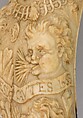 Powder Flask of Jacques de Silly (1513–1571), Antler, French