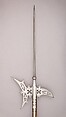 Halberd, Steel, wood, textile (velvet), Italian