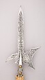 Halberd of Johann Georg, Prince-Elector of Brandenburg (reigned 1571–98), Steel, wood, textile, German